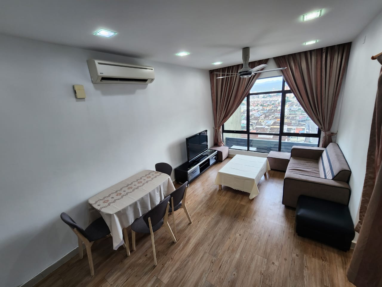 Living & dining — before